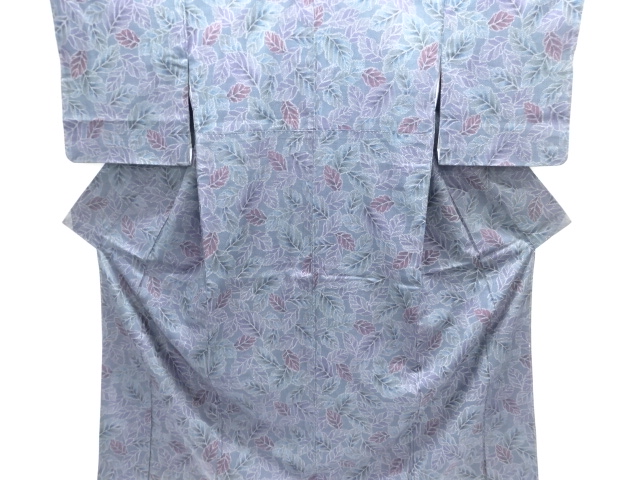 JAPANESE KIMONO / LEAF PATTERN WOVEN NISHIJIN OMESHI